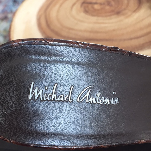 Michael Antonio high heels strappy croc embossed - Picture 2 of 5